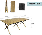 Portable Low Alluminum Roll Up Travel Folding Table for Beach, Camping, & Picnic – Compact, Lightweight, Multi-Purpose for Indoor & Outdoor Use