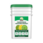 Freeze Dried Vegetable Bucket | 12 Pouches Premium Emergency Food Supply | Survival Food 25 Year Shelf Life | Camping Food, Backpacking Meals, Prepper Supplies | Valley Food Storage Packaged in USA