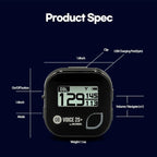 GolfBuddy Voice 2S+ Talking GPS Rangefinder Bundle with Official GolfBuddy Wristband Black – Audio Distance to Front/Center/Back, 18-Hour Battery, Preloaded Courses, Wearable Golf GPS Watch Conversion