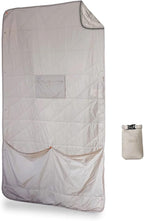 Gravel Layover Travel Blanket – Lightweight, Compact, and Warm with Carry Pouch (Gray)