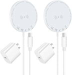 [Apple MFi Certified] Magnetic Wireless Charger Apple MagSafe Charger 6FT Fast Wireless Charging Pad 15W Magnetic Charger for iPhone 17 16 15 14 13 12 11 Pro Max Plus/AirPods 2 3 4 Pro 2 3 [2 Pack]