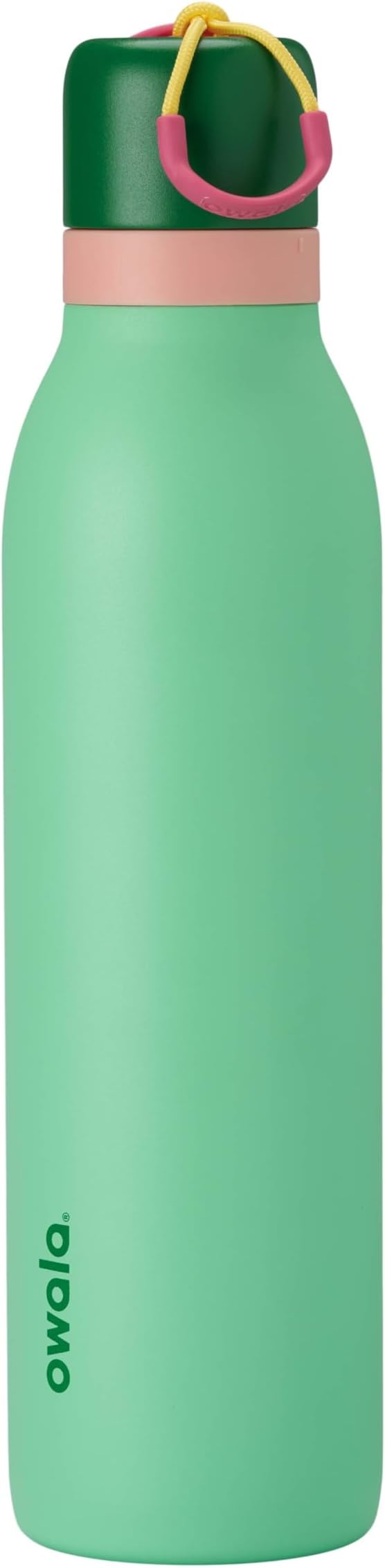 Owala FreeSip Twist Insulated Stainless Steel Water Bottle with Straw for Sports and Travel, BPA-Free, 24-oz, Scream Green