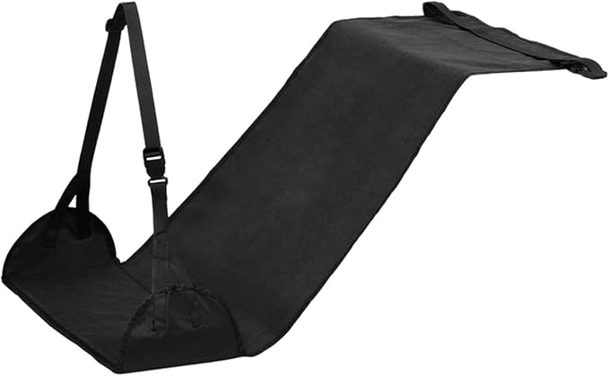 Baoblaze Airplane Foot Hammock Support Adjustable Plane Footrest High Performance Convenient Travel Essentials for Women Men Long Trip, Black