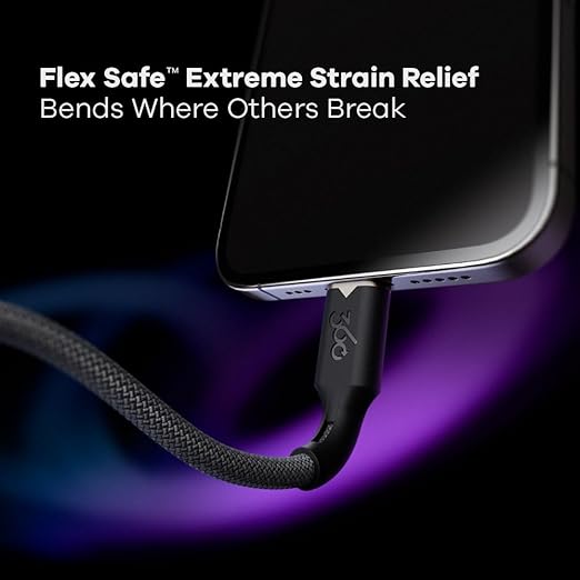 360 Electrical Lightning to USB-C Charging Cable – 5ft, MFi Certified, Fast Charge Compatible, Durable & Tangle-Free