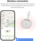 Smart Tag Tracking DeviceTracker Tags, Key Finder Locator with Sound, with Find My(iOS Only), Key Finder Locator with Sound for Luggage, Pet, Wallet, Phone, Kids (Black)