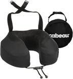 Cabeau Airplane Travel Pillow for Long Flights - Evolution S3 - Supportive Memory Foam with Seat Straps to Secure Your Head and Neck and Provides 360° Support (Jet Black)