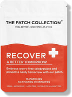 The Patch Collection® - Night Out Patch | Plant Powered, Sustained Release with NAC, Vitamin B1, B2, B3, Turmeric, 100% Natural & Vegan, Latex Free (Pack of 15)