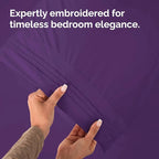 King Standard Pillow Cases Set of 2 - Soft Hotel Quality Pillowcase Covers - Comfy Bedding for Women, Men, Kids & Teens - Machine Washable Pillow Protectors - 2 Piece Set - King Standard Size Purple