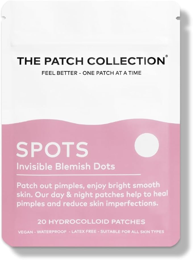 The Patch Collection® - Hydrocolloid Acne Spot Pimple Patch - for Face & Body, Vegan & Cruelty-Free (Pack of 20)
