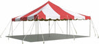 Party Tents Direct 20'x20' Weekender Standard Canopy Pole Tent - Easy Up Canopy Tent with 80 Person Capacity - Outdoor Canopies for Parties, Weddings, & Events (Red/White Top)