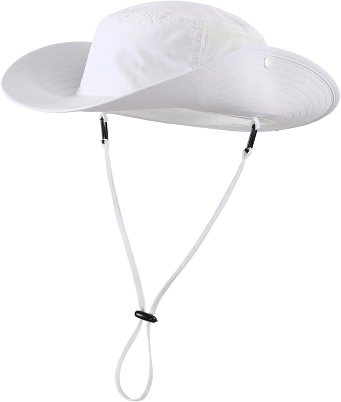 Home Prefer UPF50+ Mens Sun Hat Wide Brim Womens UV Protection Beach Bucket Hat for Fishing Hiking Snap Up Cowboy Hat