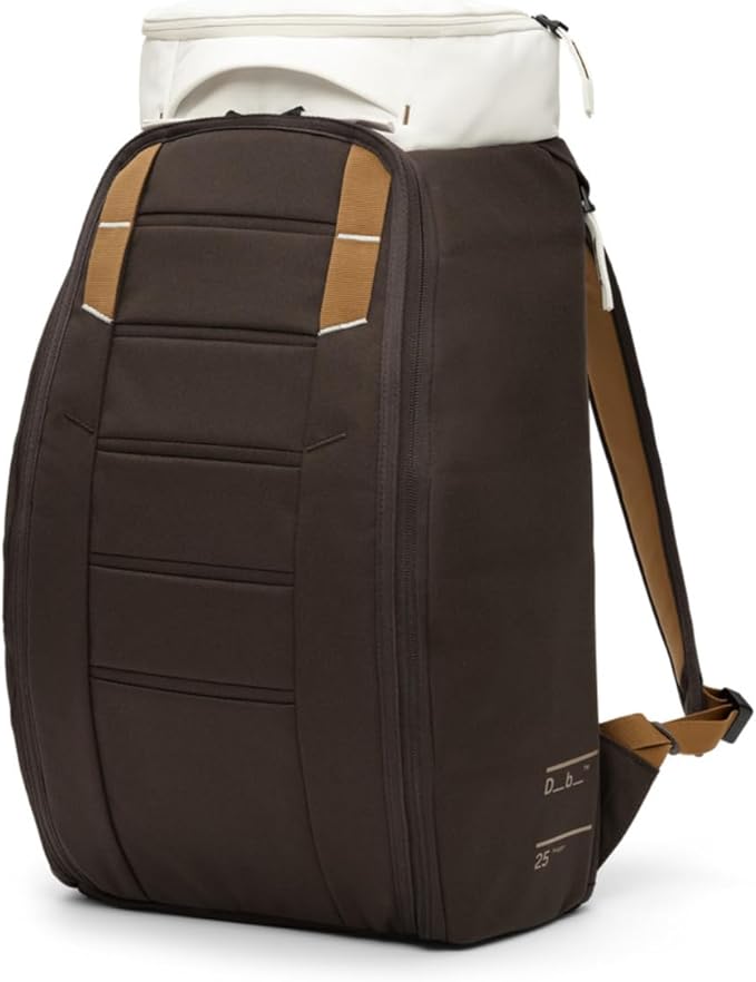 Db Journey The Hugger - Durable Travel Backpack with Laptop Compartment for Work & Gym, Luggage Backpack with Roller Bag Attachment, Full-Zip Main Compartment, 25L - Cappuccino