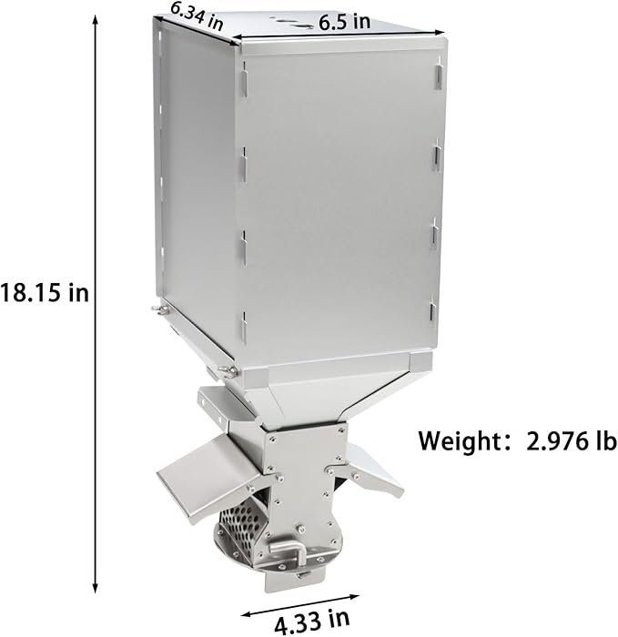 Outdoor Camping Stove Accessory Pellet Bin with Burner for Tent Stove(Silver)