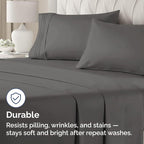 Queen Pillow Cases Set of 2 - Ultra Soft Hotel Quality Pillowcase Covers - Comfy Cozy Bedding for Women, Men, Kids and Teens - Machine Washable Pillow Protectors - 2 Pieces Set - Queen Size Charcoal