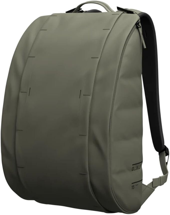 Db Journey The Hugger Backpack - Durable Travel Backpack with Laptop Compartment & Pockets for Work, Luggage Backpack with Roller Bag Hook Up System, 15L - Moss Green