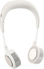 Portable Neck Fan, Hand-Free Fan, 5 Speeds, Foldable, Twistable, Lightweight, Rapid Cooling, Fashion, Quiet, Rechargeable, Summer Gift (White)