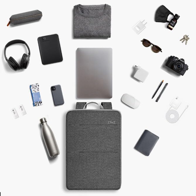 ZINZ Slim & Expandable Laptop Backpack 15 15.6 16 Inch Case, Water Resistant Travel Backpack Compatible with MacBook Pro/Neo 16" 15", Dell XPS 15 16 and Most 15" 15.6" 16" Notebooks，D01G02