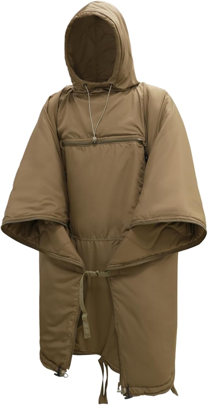 LOOGU Camo Blanket Waterproof Insulation Poncho Liner for Outdoor Camping, Hiking, Hunting, Survival, Backpacking, Picnicking