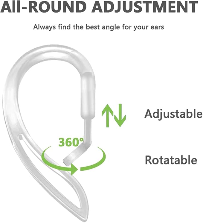 YINVA 2 Pairs Ear Hooks Compatible with AirPods 3rd Generation [Multi-Dimensional Adjustable] Accessories Compatible with AirPods Transparent 2 Pairs 0