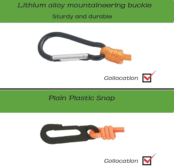32Ft Portable Travel Clothesline is also an Outdoor Camping Clothesline, Cruising Clothesline for Drying Clothes on Cruise Ships with 10 Windproof clips, 10 Clothespins, 1 Storage Bag (Black)