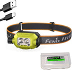 Fenix WH23R 600 Lumen USB Rechargeable Gesture/Motion Control spot/Flood headlamp with EdisonBright Accessory case Bundle