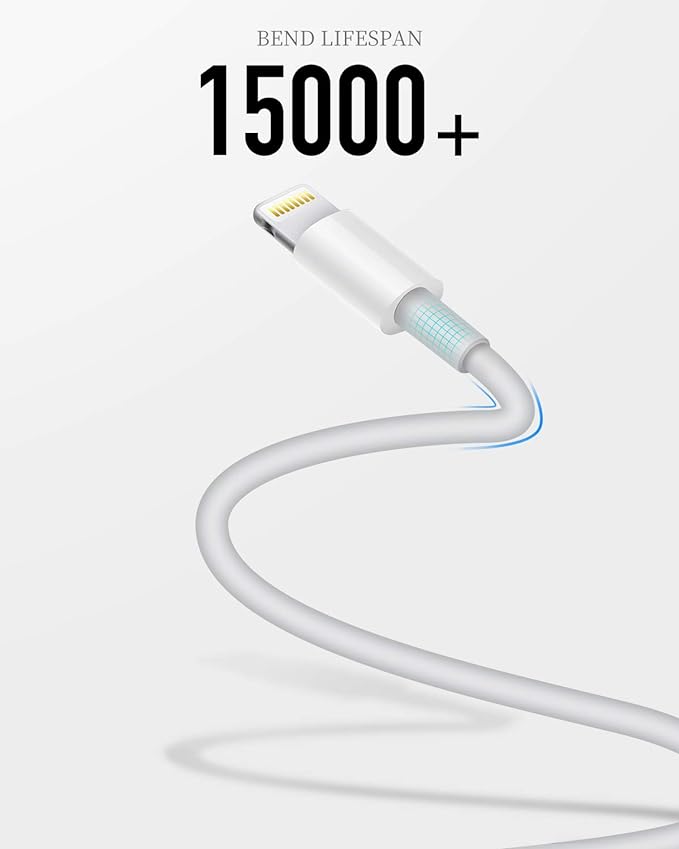 Apple iPhone Charger Cable, 2 Pack Original Lightning to USB Cables Apple MFI Certified 6 Ft, Fast iPhone Charging Cord for iPhone 11/11Pro/11Max/ X/XS/XR/XS Max/8/7/6/5S/SE