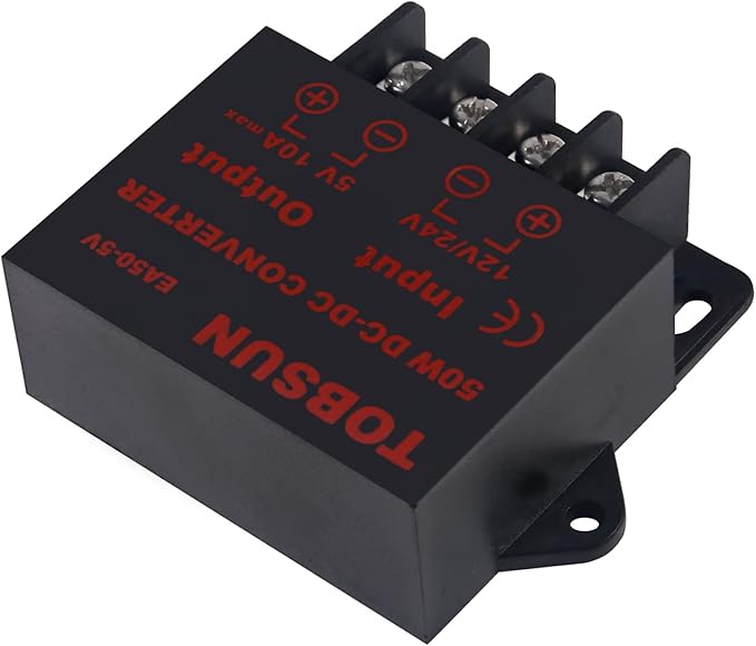 2-Pack 12V to 5V Converter, DC 12V 24V to 5V 10A Step Down Converter Adapter DC Voltage Reducer Regulator Power Supplies Transformer Module
