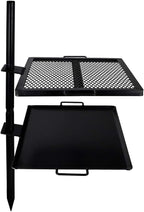 GameMaker Open Fire Cooking Grill – Portable Campfire Grill for Open Flame Cooking, Firepits, Outdoor Fire Rings & Camping – Heavy-Duty, Easy Setup & Adjustable Height