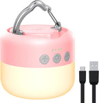 LED Camping Lantern Rechargeable 1000LM, Up to 320H Running Time Camping Tent Light, 6700mAh Emergency Light for Hurricane, Power Outages, Home, Hiking, Water-Resistant Pink