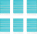 HAVLULAND Turkish Cotton Beach Towels, Bath Towel, Oversized 72"x40", Quick-Dry, Absorbent, Lightweight, Sand-Free, Ideal for Beach, Pool, Yoga, Travel, Camping Pack of 6 Turquoise