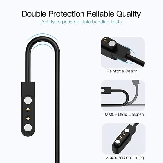[2-Pack] 3.3FT Smart Watch Charger Magnetic USB Charging Cable for Letsfit Willful YAMAY VeryFitPro SW023 ID205L SW021 ID205U ID205S SW025 Uwatch 3S 3 2 2S