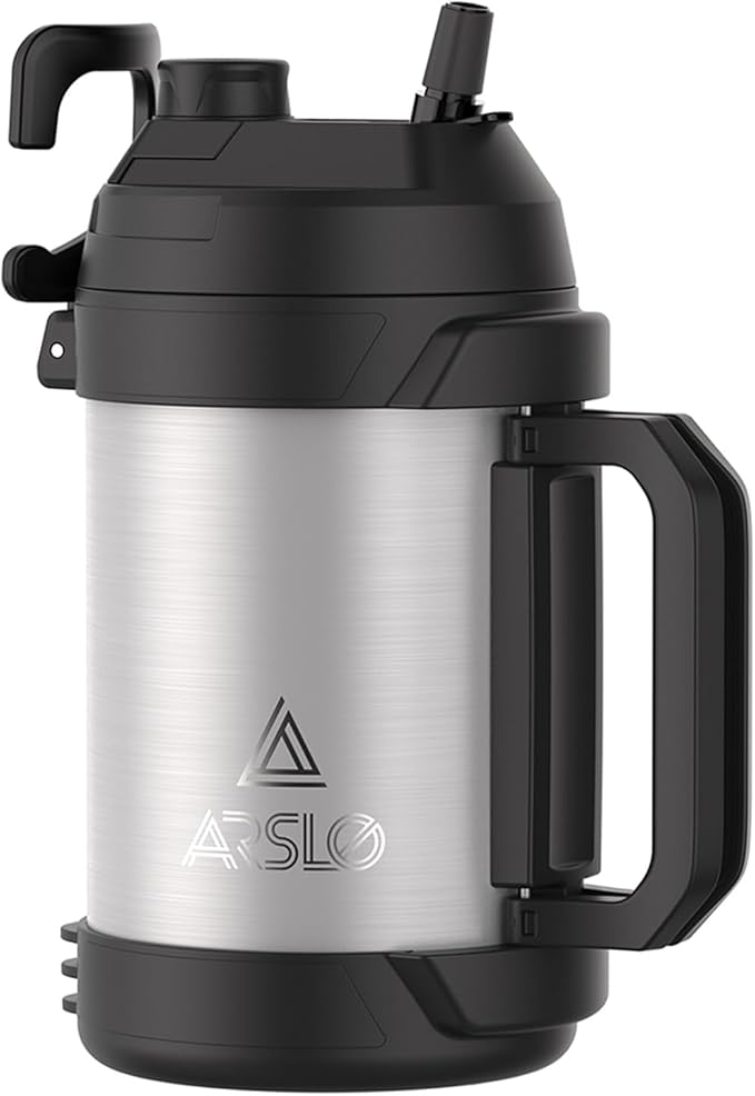 Sports Water Jug - Gallon Water Bottle - Insulated Stainless Steel Bottle for Gym, Workouts, Basketball, Football, Soccer - Keep Water Cold for Up To 24 Hours - 108Oz (StainlessSteel)