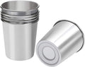 Resinta 6 Pack 5 oz Stainless Steel Cups Metal Shatterproof Stackable Pint Drinking Cups for Kids