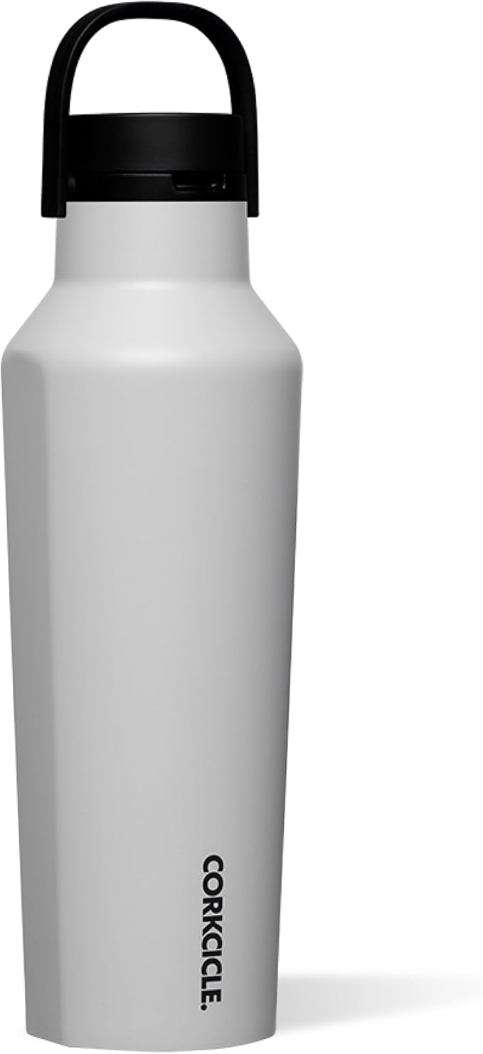 Corkcicle Sport Canteen - Keeps Drinks Cold 25 Hours - Stainless Steel Water Bottle - Triple-Insulated - Spill-Proof - Summer Drinkware Gift - Keeps Drinks Ice Cold - 20 oz - River Rock