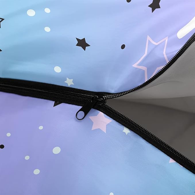 Kids Sleeping Bag for Boys Girls,Rocket Moon Print-Lightweight Warm Portable Outdoor Indoor-Waterproof Cold Weather Resistant Sleeping Bag for Camping Hiking