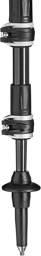 LEKI Legend Black Carbon Adjustable Lightweight Walking Pole (Single) for Trekking & Hiking