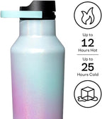 Corkcicle Classic Sport Canteen - Insulated Stainless Steel Water Bottle - Compact & Travel-Friendly - Durable - Dishwasher Safe - BPA Free - Non-Slip Silicone Base - 20 oz - Unicorn Wonderland