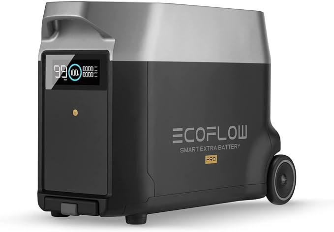 EF ECOFLOW DELTA Pro Extra Battery 3600Wh, 2.7H to Full Charge, Battery Backup for Home Use, Blackout, Camping, RV