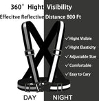 High Visibility Reflective Vest Safety Vest Running Reflective Gear Adjustable Reflective Vest for Walking,Jogging,Hiking,Night Cycling