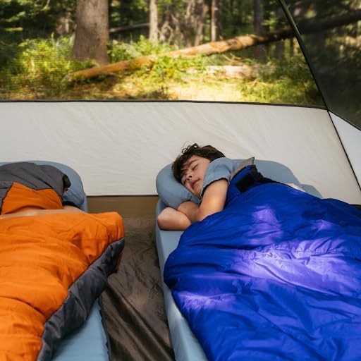 HEST Foamy Camping Mattress Pad - Memory Foam Portable Roll Up Sleeping Cot Mattress for All Adventures - Dual Layer Comfort & Support - No Pump Needed - Water-Resistant Design - Easy Carry Handle