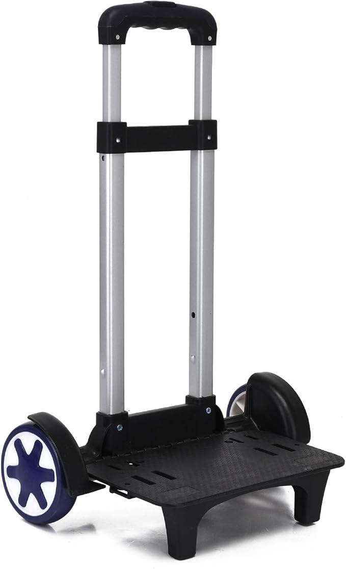 Generic Backpack Trolley Rolling Cart Backpack Hand Truck Telescopic Rod Luggage Cart Travel Trolley for Backpack Boxes Schoolbag, Men