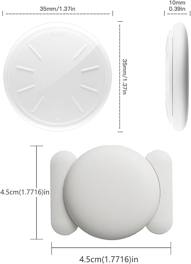Tracker Device for Vehicles,2PCS Mini Hidden Car Tracker with Magnetic Case,No Monthly Fee Real Time GPS Car Tracker Works with Apple Find My (iOS Only) (White,2PCS)
