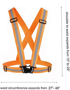 Reflective Vest Running Gear 3Pack, Adjustable Safety Vests High Visible Reflective Belt Straps