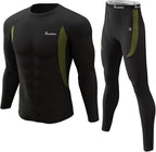 romision Thermal Underwear for Men Long Johns Fleece Lined Hunting Gear Bottom Top Set Base Layer for Cold Weather Gift