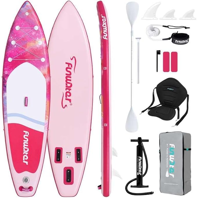 FunWater Stand Up Paddle Board Ultra-Light Inflatable Paddleboard with SUP Accessories for Adults & Youth of All Skill Levels