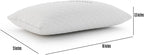 Small Shredded Memory Foam Pillow for Travel and Camping - Compressible Medium Firm Bed Pillow, Contoured Support, Breathable Cover, Machine Washable, Ideal Backpacking, Airplane and Car