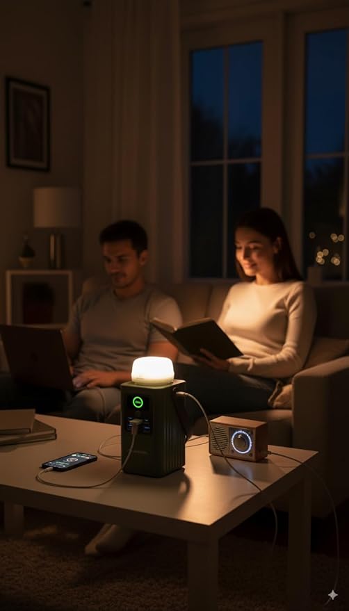 Alpatronix Camping Portable Power Station 198.4Wh (62000mAh), 100W Fast Charging Power Bank with Detachable LED Lights, Outdoor Generator with LifePO4 Battery for Home Backup, Travel & Emergencies.