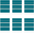 HAVLULAND Turkish Beach Towels Oversized -100% Turkish Cotton Super Soft Lightweight - Absorbent and Quick Drying Bath Towel - Sand Free Beach Towel - Turkish Towels for Adults (Teal, 12 Pack)