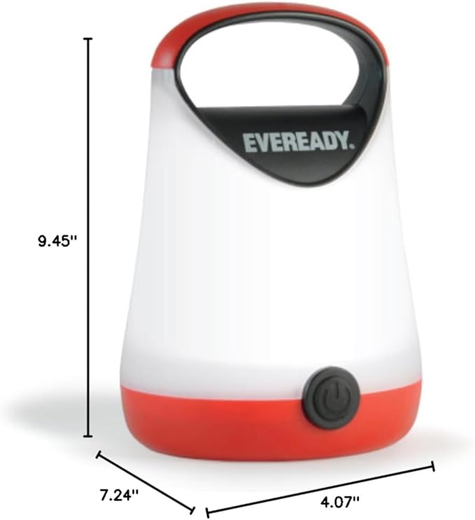 Eveready LED Camping Lantern, Bright Battery Powered Lantern, Water Resistant Hurricane Supplies, 100 Hour Run-time, Pack of 2