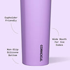 Corkcicle Sport Canteen - Keeps Drinks Cold 25 Hours - Stainless Steel Water Bottle - Triple-Insulated - Spill-Proof - Summer Drinkware Gift - Keeps Drinks Ice Cold - 32 oz - Sun-Soaked Lilac